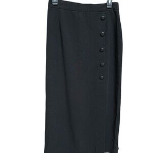 Vintage Bobbie Brooks Dark Charcoal Button-Down Skirt